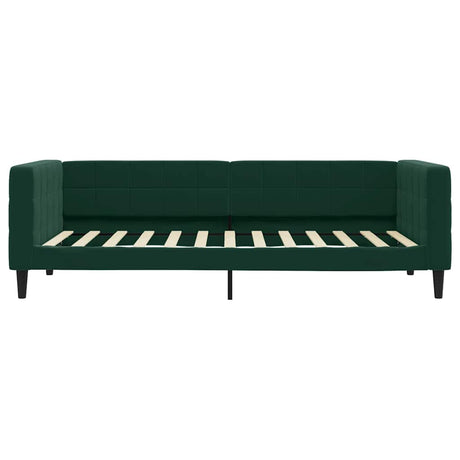Vidaxl slaapbank 100x200 cm fluweel donkergroen