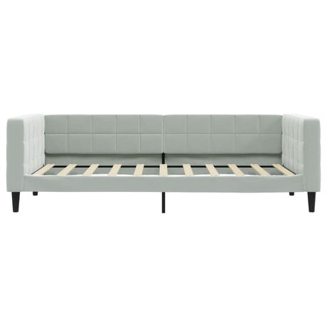 Vidaxl slaapbank 90x190 cm fluweel lichtgrijs