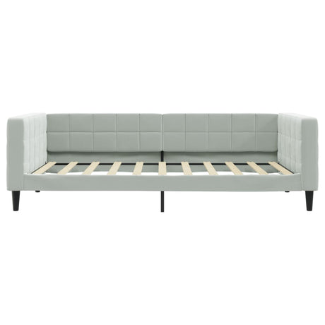 Vidaxl slaapbank 100x190 cm fluweel lichtgrijs