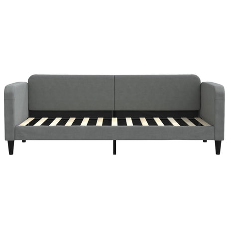 Vidaxl slaapbank 80x200 cm stof donkergrijs