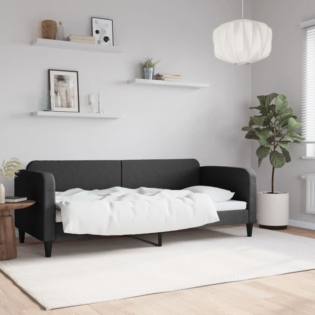 Vidaxl slaapbank 80x200 cm stof zwart