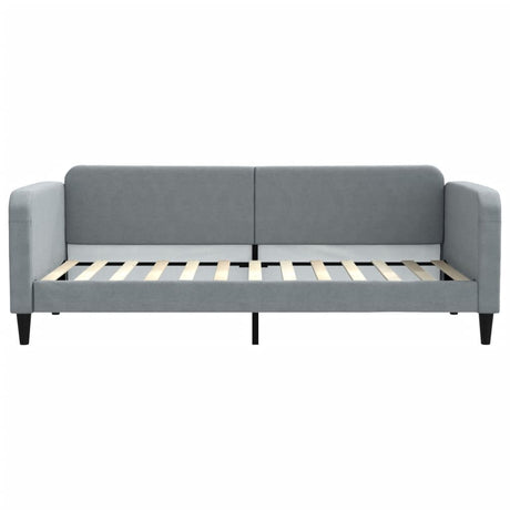 Vidaxl slaapbank 90x200 cm stof lichtgrijs