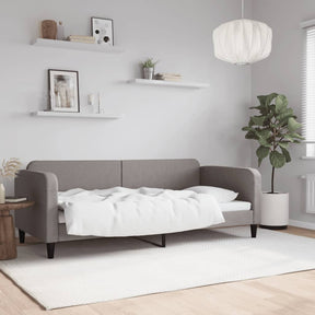 Vidaxl slaapbank 90x200 cm stof taupe