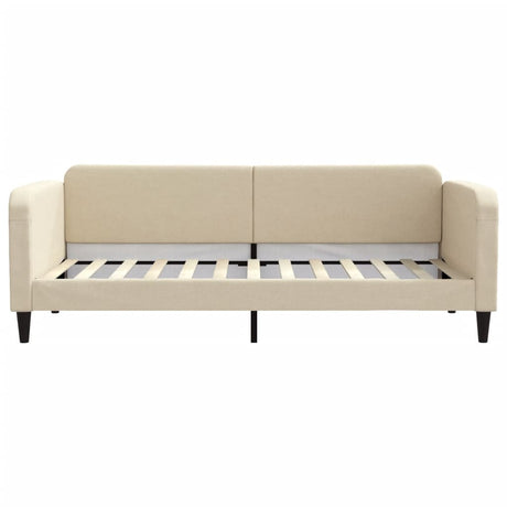 Vidaxl slaapbank 90x200 cm stof crèmekleurig