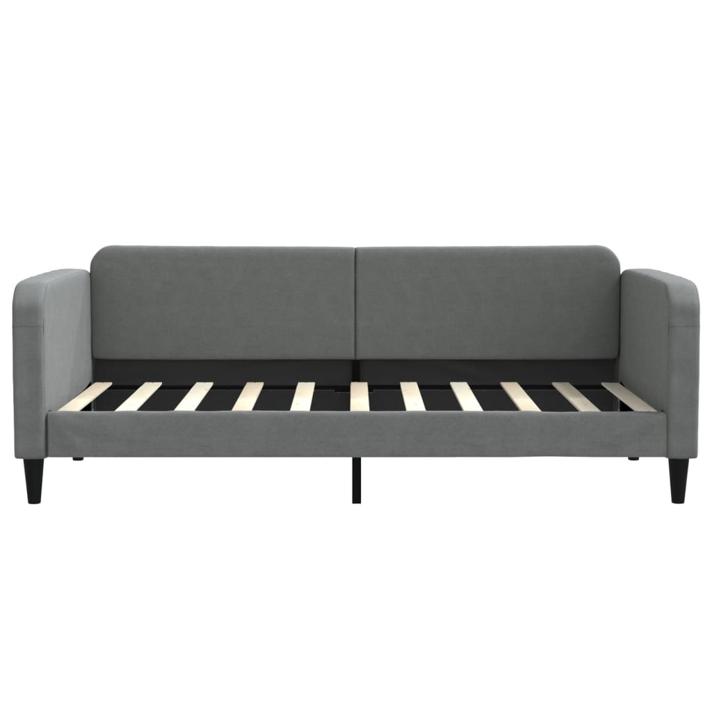 Vidaxl slaapbank 90x190 cm stof donkergrijs