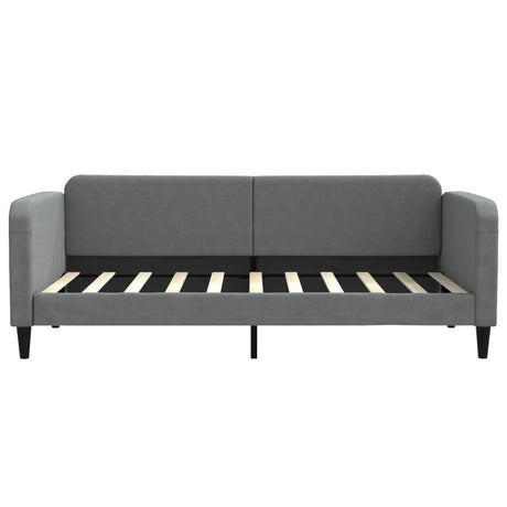 Vidaxl slaapbank 90x190 cm stof donkergrijs