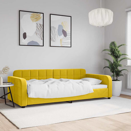Vidaxl slaapbank 90x200 cm fluweel geel