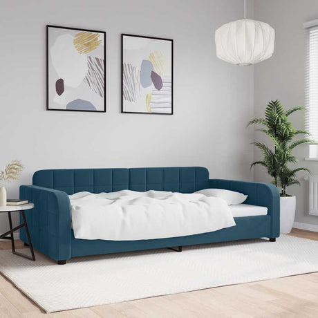 Vidaxl slaapbank 100x200 cm fluweel blauw