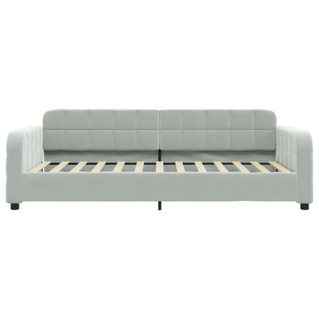 Vidaxl slaapbank 100x200 cm fluweel lichtgrijs