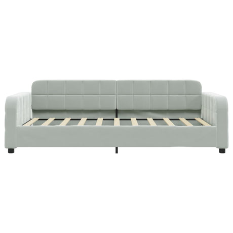 Vidaxl slaapbank 90x190 cm fluweel lichtgrijs