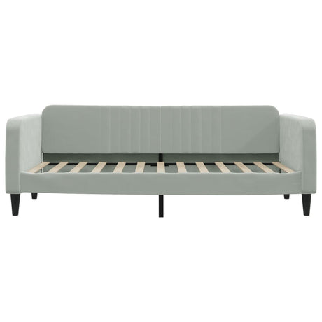 Vidaxl slaapbank 90x200 cm fluweel lichtgrijs