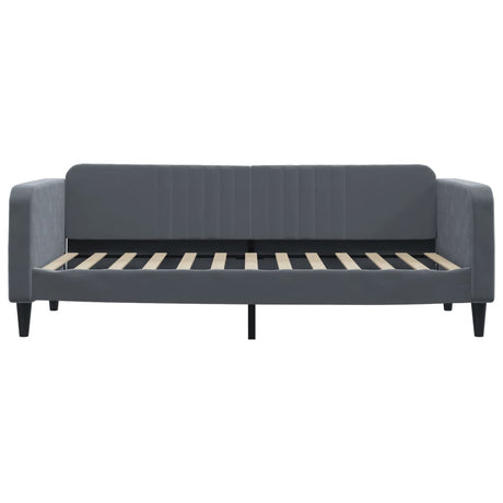 Vidaxl slaapbank 90x200 cm fluweel donkergrijs