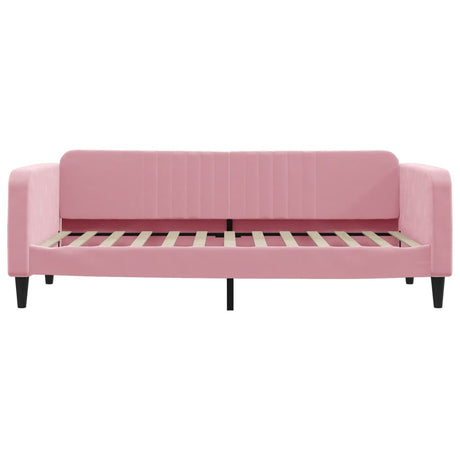 Vidaxl slaapbank 90x200 cm fluweel roze
