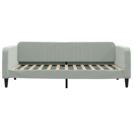 Vidaxl slaapbank 100x200 cm fluweel lichtgrijs