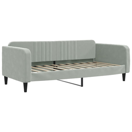 Vidaxl slaapbank 90x190 cm fluweel lichtgrijs