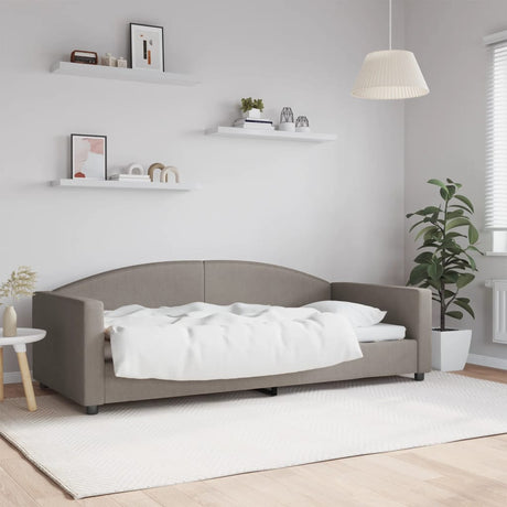Vidaxl slaapbank 90x200 cm stof taupe