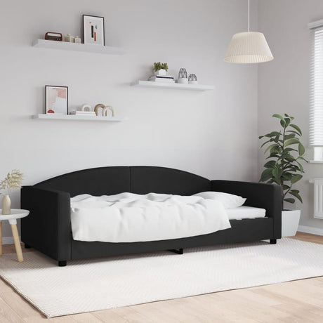 Vidaxl slaapbank 100x200 cm stof zwart