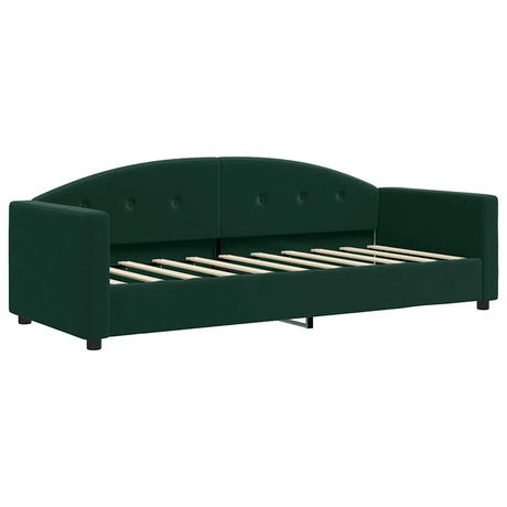 Vidaxl slaapbank 80x200 cm fluweel donkergroen