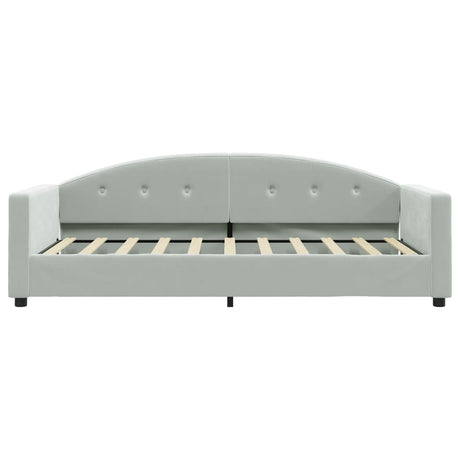 Vidaxl slaapbank 90x190 cm fluweel lichtgrijs
