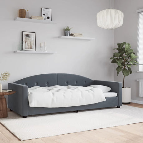 Vidaxl slaapbank 90x190 cm fluweel donkergrijs