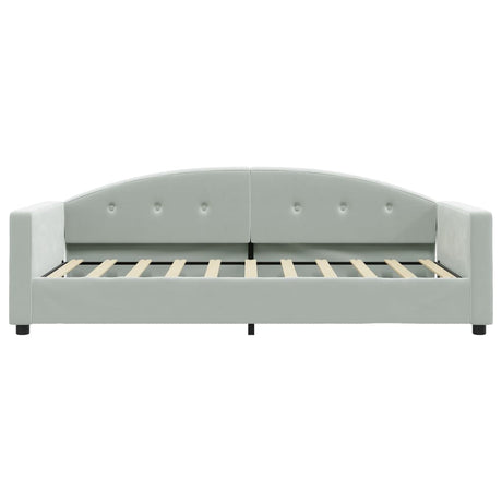 Vidaxl slaapbank 100x190 cm fluweel lichtgrijs