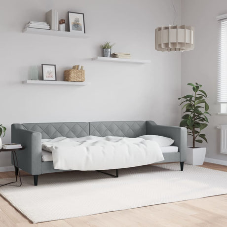 Vidaxl slaapbank 80x200 cm stof lichtgrijs