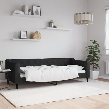 Vidaxl slaapbank 80x200 cm stof zwart