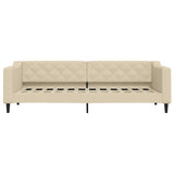 Vidaxl slaapbank 80x200 cm stof crèmekleurig