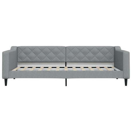 Vidaxl slaapbank 90x200 cm stof lichtgrijs