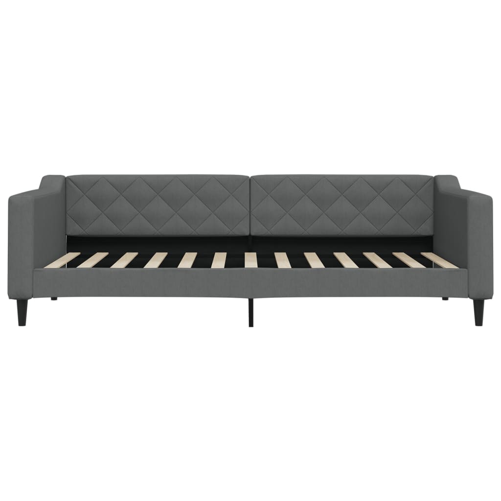 Vidaxl slaapbank 90x200 cm stof donkergrijs