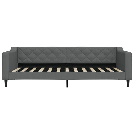 Vidaxl slaapbank 90x200 cm stof donkergrijs