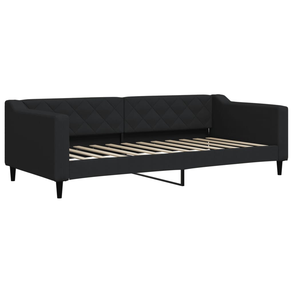 Vidaxl slaapbank 90x200 cm stof zwart