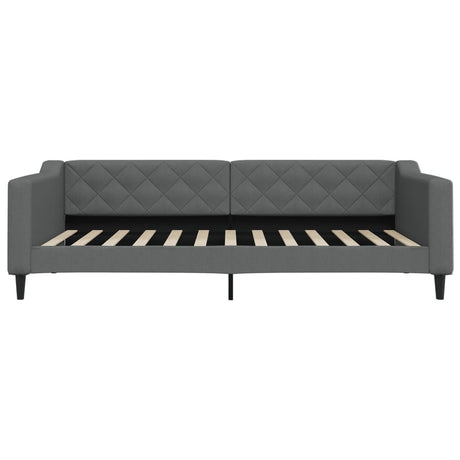 Vidaxl slaapbank 100x200 cm stof donkergrijs