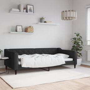 Vidaxl slaapbank 100x200 cm stof zwart