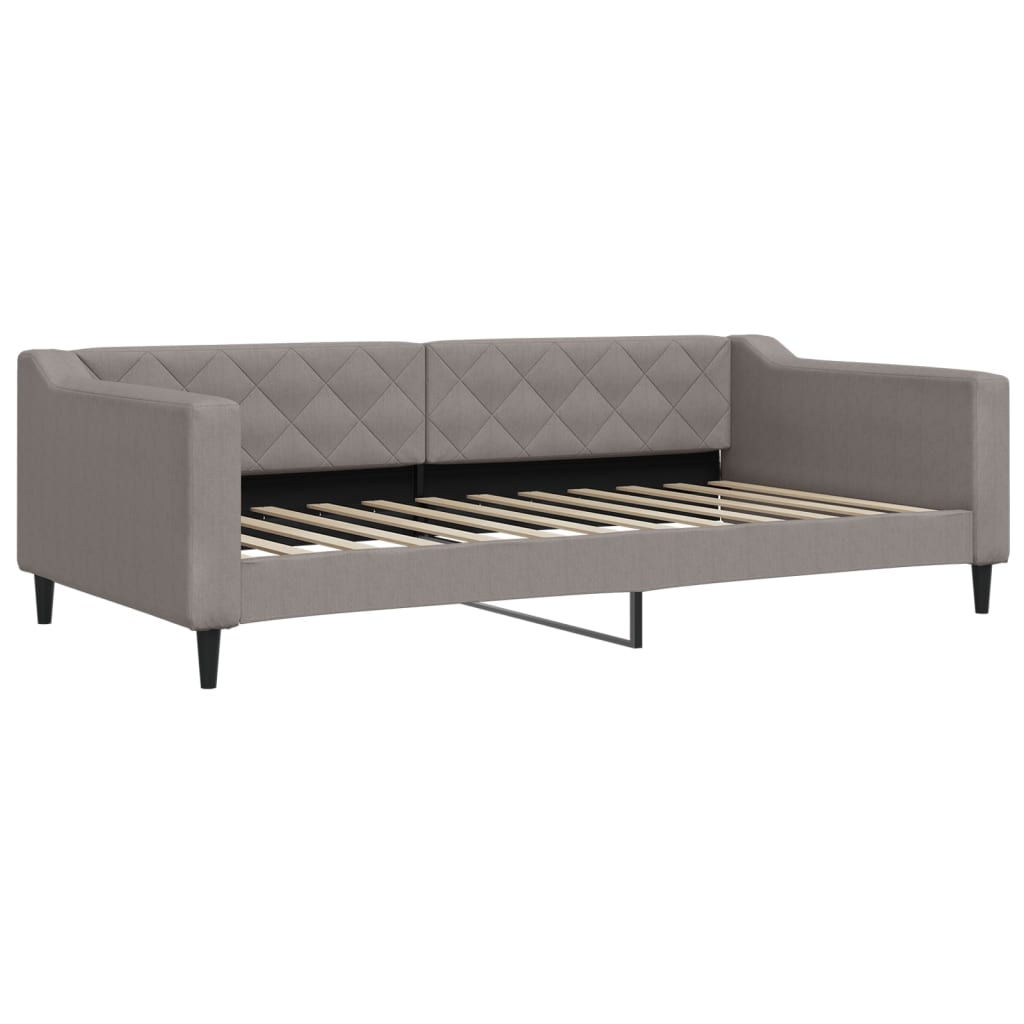 Vidaxl slaapbank 100x200 cm stof taupe