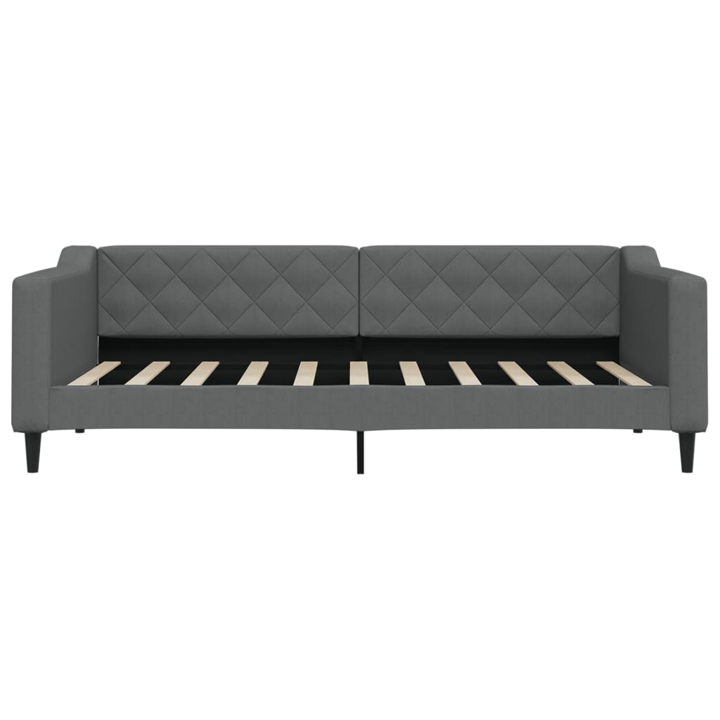 Vidaxl slaapbank 90x190 cm stof donkergrijs