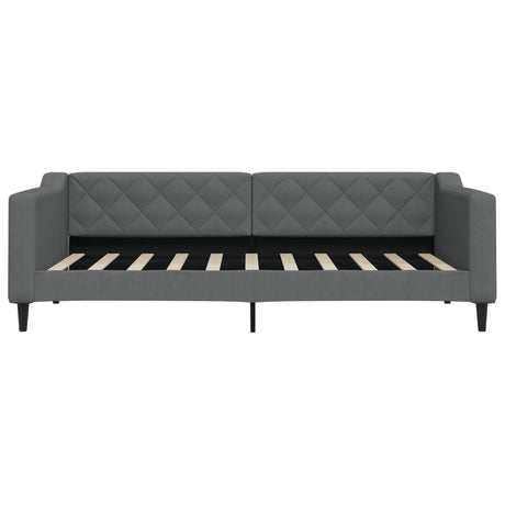 Vidaxl slaapbank 90x190 cm stof donkergrijs
