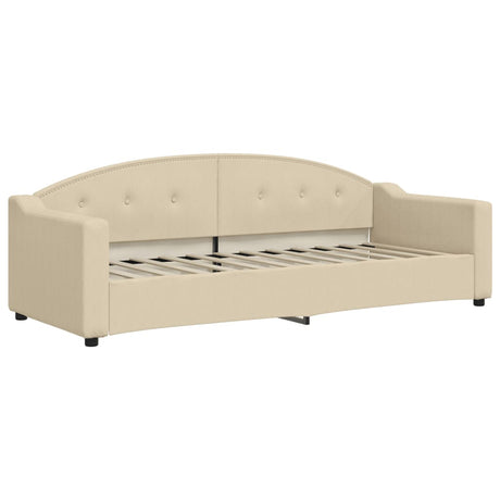 Vidaxl slaapbank 80x200 cm stof crèmekleurig