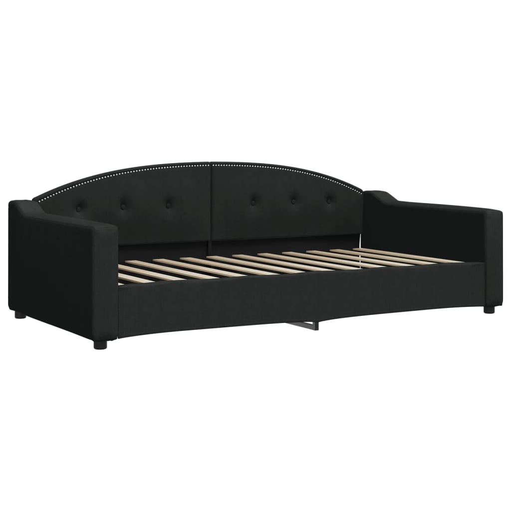 Vidaxl slaapbank 100x200 cm stof zwart