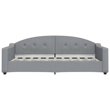 Vidaxl slaapbank 90x190 cm stof lichtgrijs