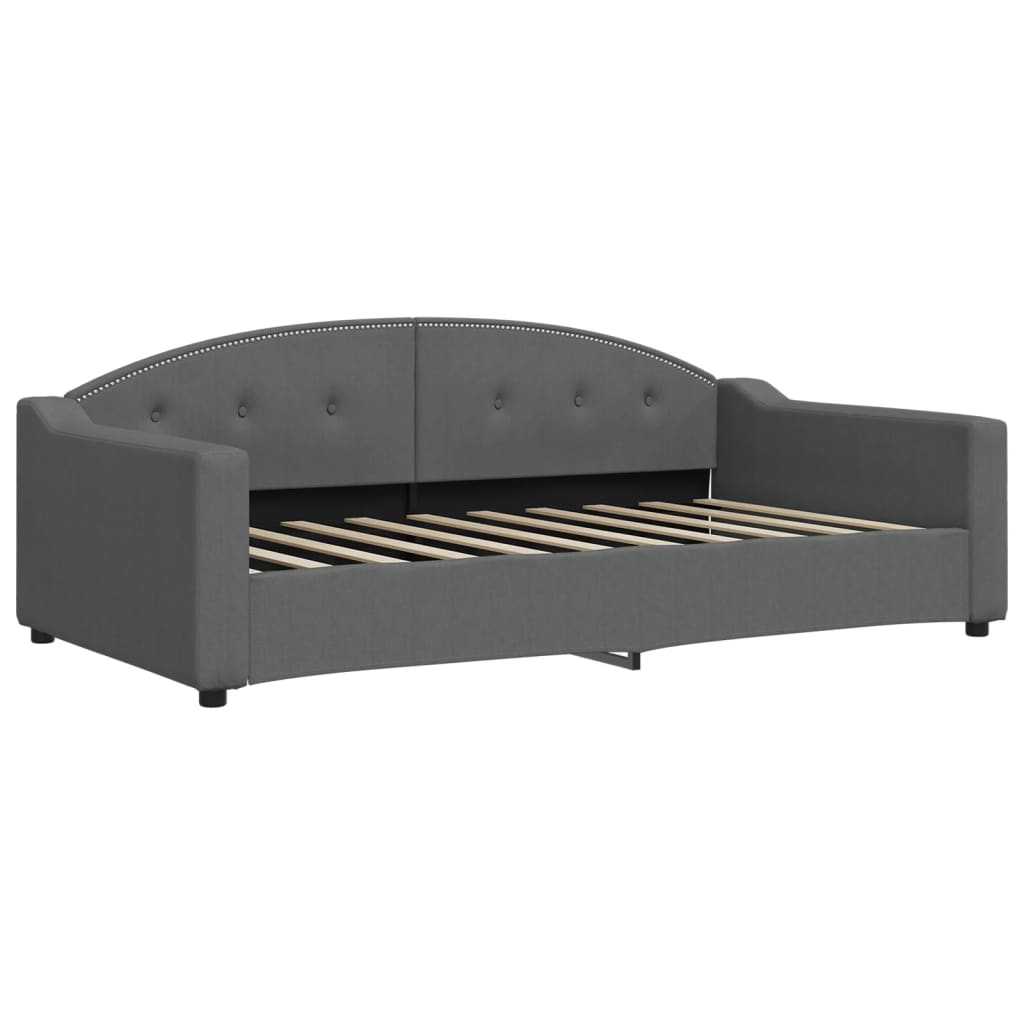 Vidaxl slaapbank 100x190 cm stof donkergrijs