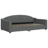 Vidaxl slaapbank 100x190 cm stof donkergrijs