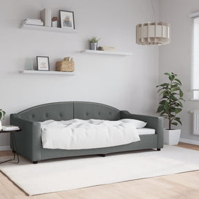 Vidaxl slaapbank 100x190 cm stof donkergrijs