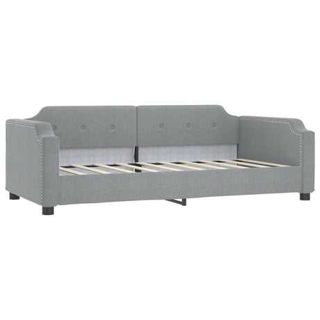 Vidaxl slaapbank 90x200 cm stof lichtgrijs