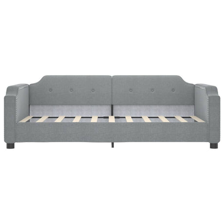Vidaxl slaapbank 90x200 cm stof lichtgrijs