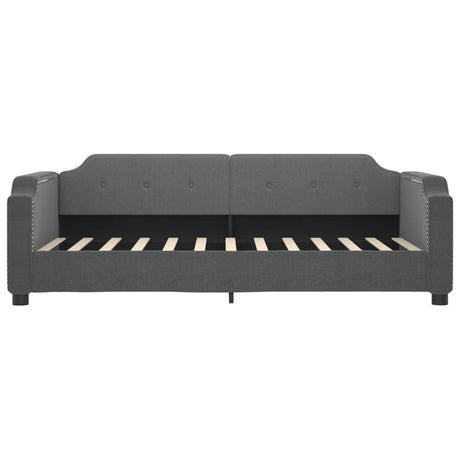 Vidaxl slaapbank 90x200 cm stof donkergrijs