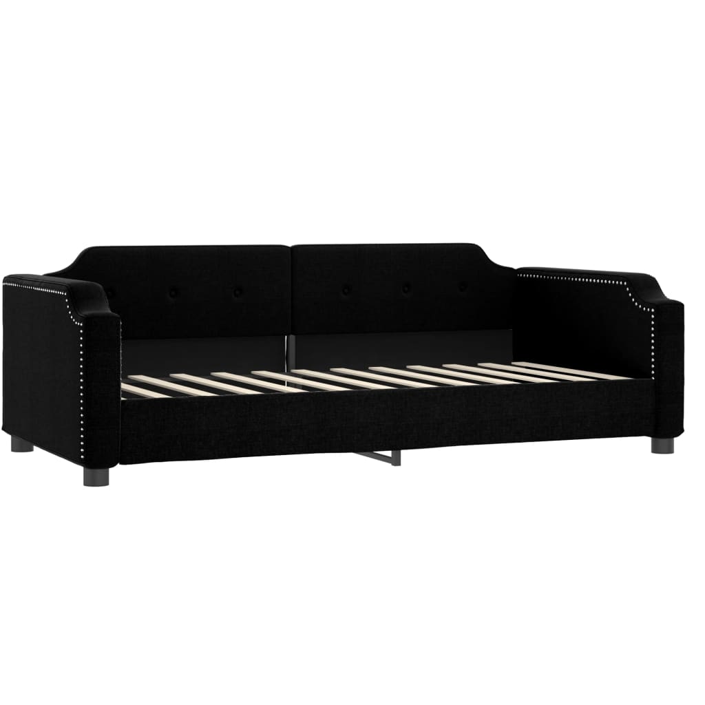 Vidaxl slaapbank 90x200 cm stof zwart