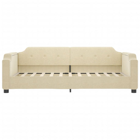 Vidaxl slaapbank 100x200 cm stof crèmekleurig