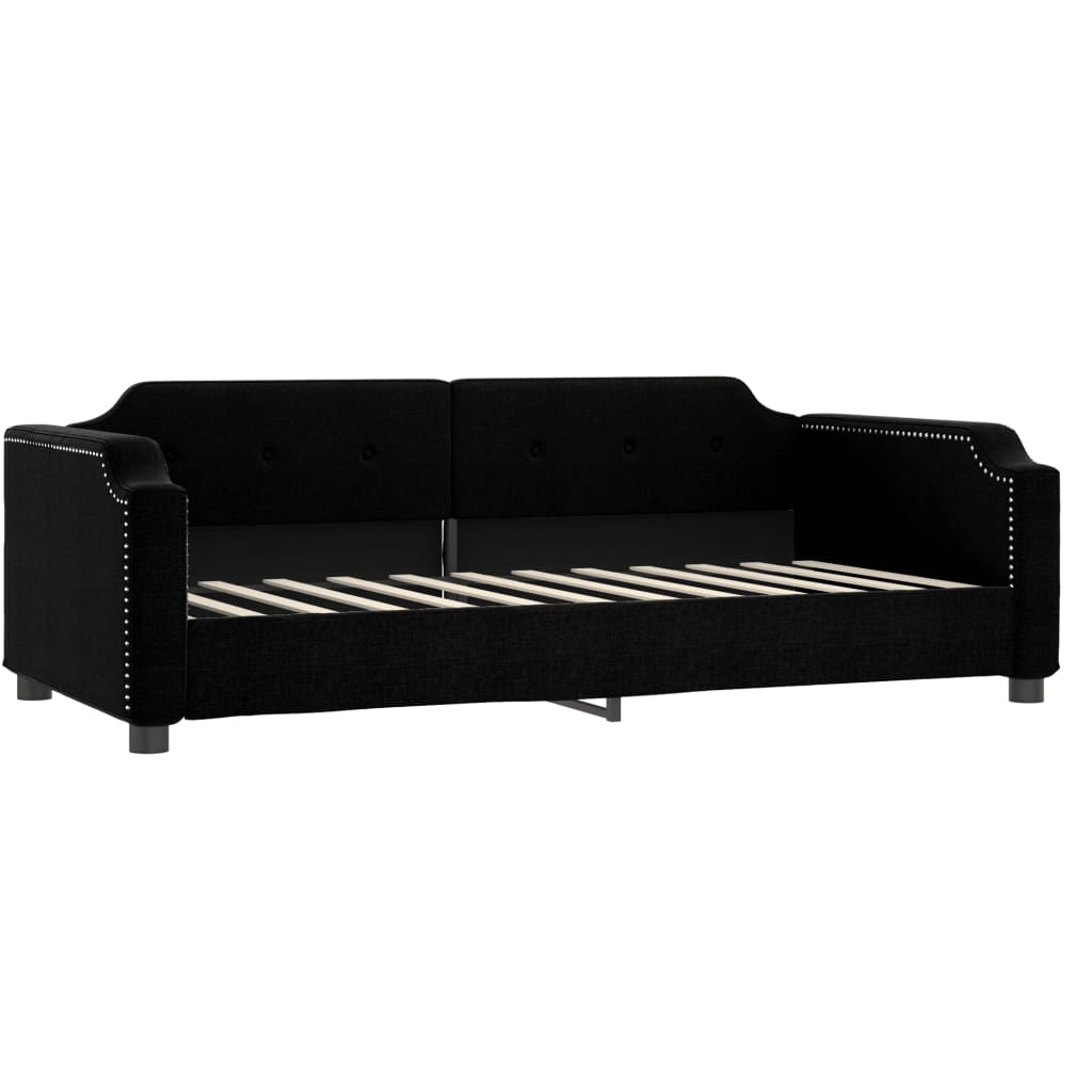 Vidaxl slaapbank 90x190 cm stof zwart