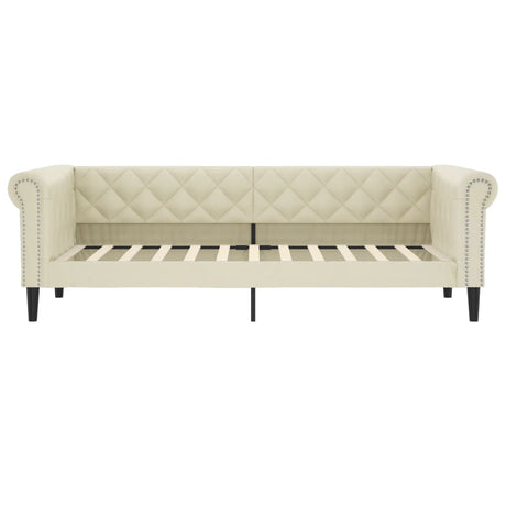 Vidaxl slaapbank 80x200 cm kunstleer crèmekleurig